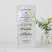 Wisteria and Leaves Wedding Programme Programmakaart (Staand voorkant)