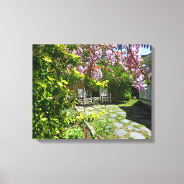 Wisteria and Rocking Chairs - Martha's Vineyard Canvas Afdruk
