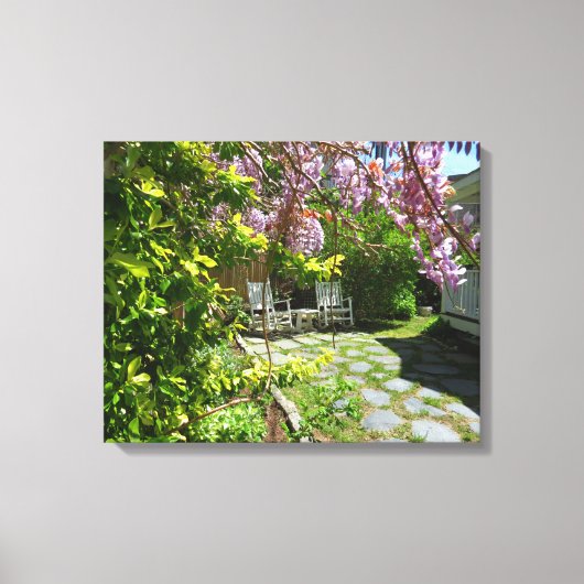 Wisteria and Rocking Chairs - Martha's Vineyard Canvas Afdruk (Voorkant)