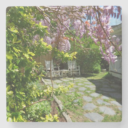 Wisteria and Rocking Chairs - Martha's Vineyard Stenen Onderzetter (Voorkant)