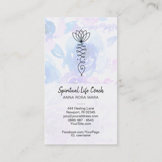 *~* Wisteria and Rozen Path of Nirvana Flowers Visitekaartje (Achterkant)