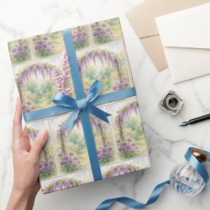 Wisteria Archway in een zomertuin Cadeaupapier