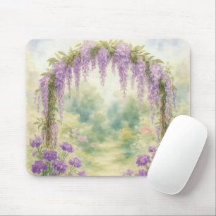 Wisteria Archway in een zomertuin Muismat
