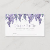 Wisteria Baby shower Diaper Raffle Ticket Informatiekaartje (Voorkant)