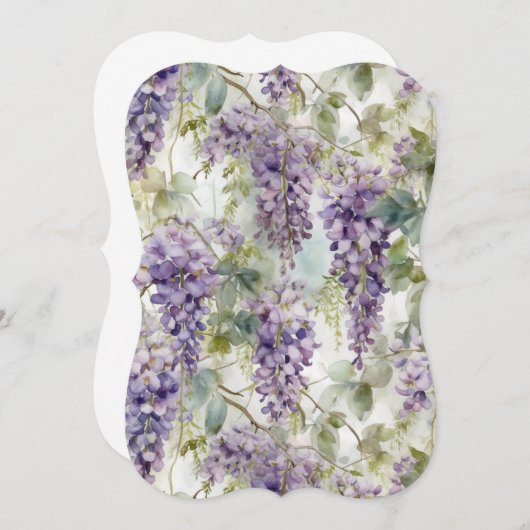 Wisteria Background Kaart (Voorkant / Achterkant)