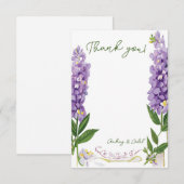 Wisteria bedankje bedankkaart (Voorkant / Achterkant)