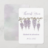 Wisteria bedankje bedankkaart (Voorkant / Achterkant)