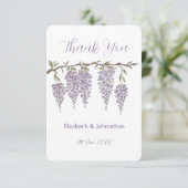 Wisteria bedankje bedankkaart (Staand voorkant)