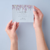 Wisteria Blauwe Trouwdag Bewaar Data BUDGET Flyer (Hand)
