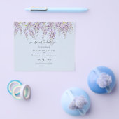 Wisteria Blauwe Trouwdag Bewaar Data BUDGET Flyer (Enkel)