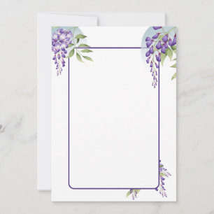 Wisteria bloem decoratie blanco kaart