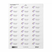Wisteria Bloem Schilderen Retouradres Label (Full Sheet)