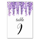 Wisteria Bloemen Paarse Elegante Bloemen Bruiloft Kaart (Achterkant)