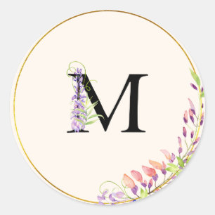 Wisteria bloemige bruiloft sticker