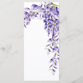 Wisteria Bloesem Trouwmenu Menu (Achterkant)