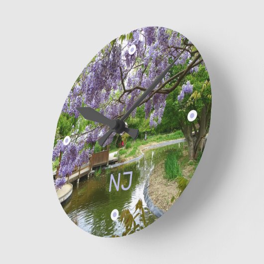 Wisteria-bloesems. Frankrijk Ronde Klok (Hoek)