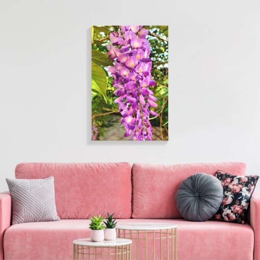 Wisteria Bloom Canvas Afdruk (Insitu (Woonkamer))