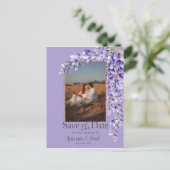 Wisteria Blooms Bewaar de datumfoto Briefkaart (Staand voorkant)