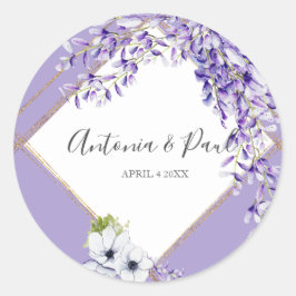 Wisteria Blooms Ronde Sticker