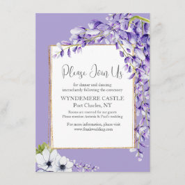 Wisteria Blooms Wedding Informatiekaartje