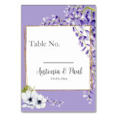 Wisteria Blooms Wedding Kaart (Achterkant)