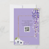 Wisteria Blooms Wedding RSVP Kaartje (Achterkant)