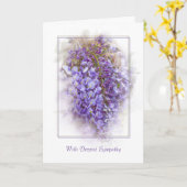 wisteria blosgeld voor sympathie kaart (Gele Bloem)