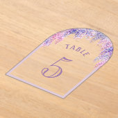Wisteria boog eerste communie acryl tafel nummer uitnodigingen (Laagn)