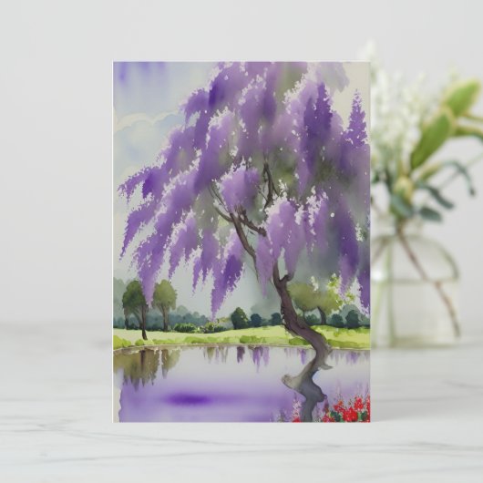 Wisteria-boom Kaart (Staand voorkant)