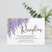 Wisteria boom pastel bruiloft receptie informatiekaartje (Staand voorkant)