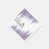 Wisteria Boom Trouwnamen Servet (Hoek)