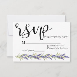 Wisteria boom waterverf paars Huwelijk RSVP Kaartje