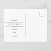 Wisteria boom Wil je mijn bruidsmeisje zijn Uitnod Uitnodiging Briefkaart (Achterkant)