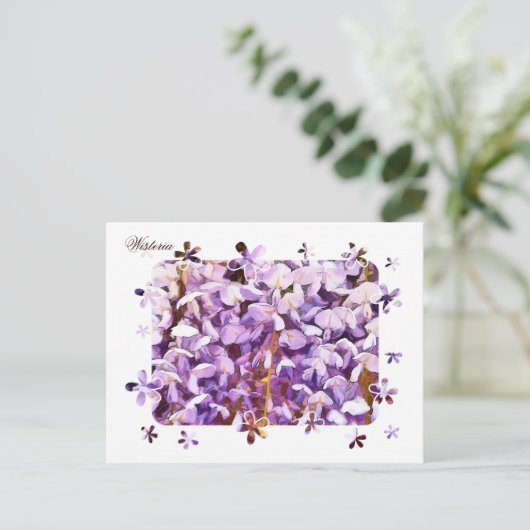 WISTERIA BRIEFKAART (Staand voorkant)