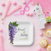 Wisteria Brunch bubble Vrijgezellenfeest op wit Papieren Bordje (Feest)