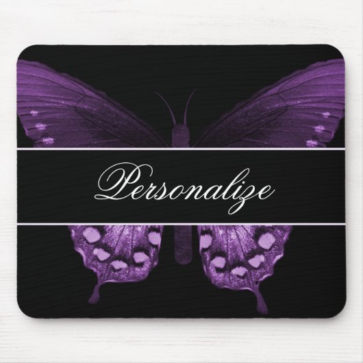 Wisteria Butterfly Banner Mousepad Muismat (Voorkant)