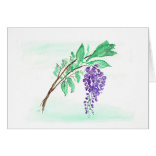 Wisteria Card, horizontaal