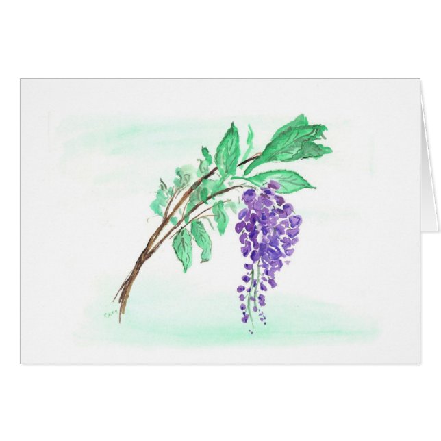 Wisteria Card, horizontaal (Voorkant Horizontaal)
