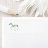 Wisteria Carrousel Paard Retouradres Labels (Insitu)