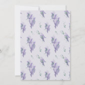 Wisteria Celebration of Life Funeral Memorial Kaart (Achterkant)