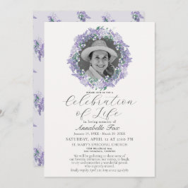Wisteria Celebration of Life Funeral Memorial Kaart