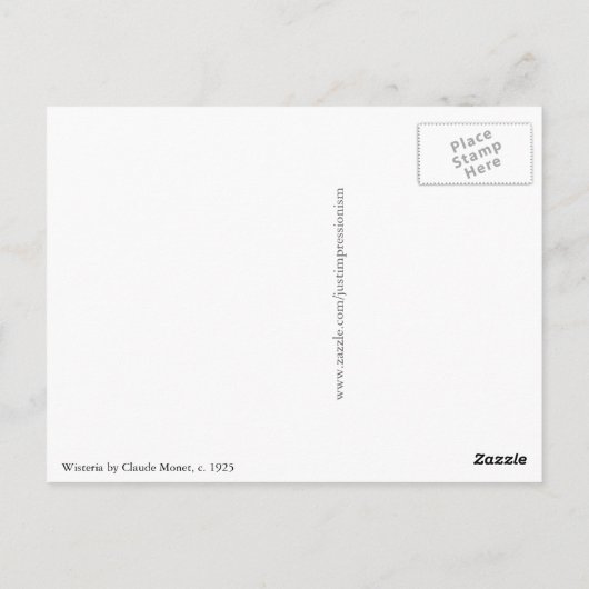 Wisteria Claude Monet Briefkaart (Achterkant)