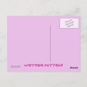 wisteria cottage briefkaart (Achterkant)