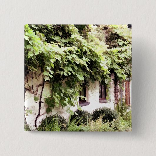 WISTERIA COTTAGE VIERKANTE BUTTON 5,1 CM (Voorkant)