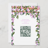 Wisteria Custom B'nai Bat Bar Mitswa QR Code Meisj Kaart (Achterkant)