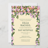 Wisteria Custom B'nai Bat Bar Mitzvah QR Code Kaart (Voorkant)