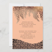  wisteria damast gouden tiara Quinceañera Kaart (Achterkant)