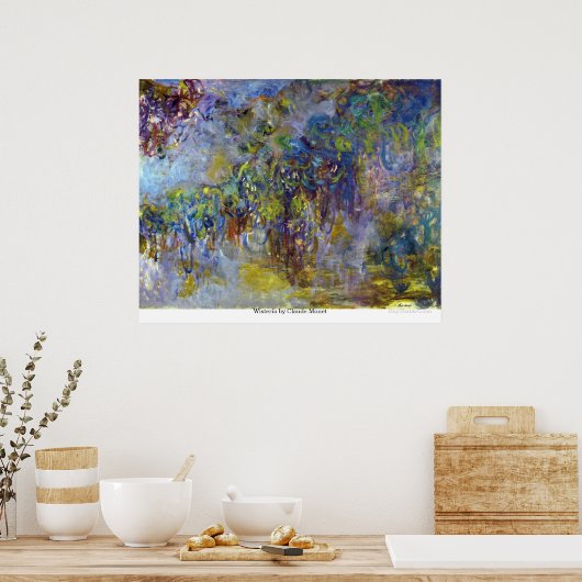 Wisteria door Claude Monet Poster (Keuken)