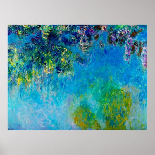 Wisteria door Claude Monet Poster (Voorkant)