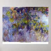 Wisteria door Claude Monet Poster (Voorkant)